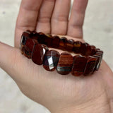 Natural Iron Tiger Eye Stone Beads Bracelet Gemstone Bangle for Women