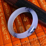 Hand-Carved Natural Jade Flower Bracelet Women Hetian Jade Bangle
