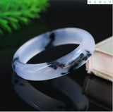 Hand-Carved Natural Jade Flower Bracelet Women Hetian Jade Bangle
