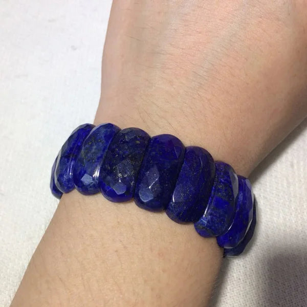 Natural Lapis Lazuli Stone Beads Bracelet Gemstone Bangle for Women