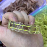 Lemon Crystal Quartz Stone Beads Bracelet Gemstone Jewelry Bangle Woman