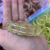 Lemon Crystal Quartz Stone Beads Bracelet Gemstone Jewelry Bangle Woman
