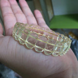 Natural Lemon Crystal Quartz Stone Beads Bracelet Fine Bangle for Woman