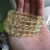 Natural Lemon Crystal Stone Bracelet Gemstone Bangle Fine Jewelry