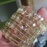Natural Lemon Crystal Stone Bracelet Gemstone Bangle Fine Jewelry