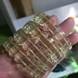 Natural Lemon Crystal Stone Bracelet Gemstone Bangle Fine Jewelry