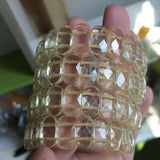 Natural Lemon Crystal Stone Bracelet Gemstone Bangle Fine Jewelry