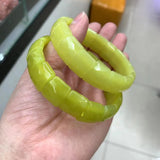 Natural Lemon Jade Beads Bracelet Gemstone Bangle for Women