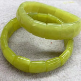 Natural Lemon Jade Beads Bracelet Gemstone Bangle for Women