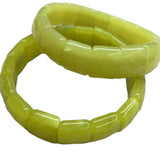 Natural Lemon Jade Beads Bracelet Gemstone Bangle for Women