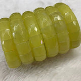 Natural Lemon Jade Beads Bracelet Gemstone Bangle Women