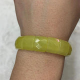 Lemon Jades Beads Bracelet Natural Gem Stone Jewelry Bangle for Women