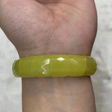 Lemon Jades Beads Bracelet Natural Gem Stone Jewelry Bangle for Women