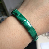 Natural Malachite Stone Beads Bracelet Fine Jewelry for Woman