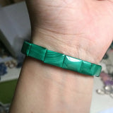 Natural Malachite Stone Beads Bracelet Fine Jewelry for Woman
