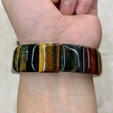 Tiger Eye Stone Beads Bracelet Natural Gemstone Bangle DIY Jewelry