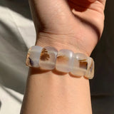Natural Ocean Agate Stone Beads Bracelet Gemstone Bangle