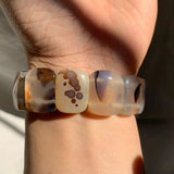 Natural Ocean Agate Stone Beads Bracelet Gemstone Bangle