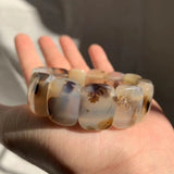 Natural Ocean Agate Stone Beads Bracelet Gemstone Bangle