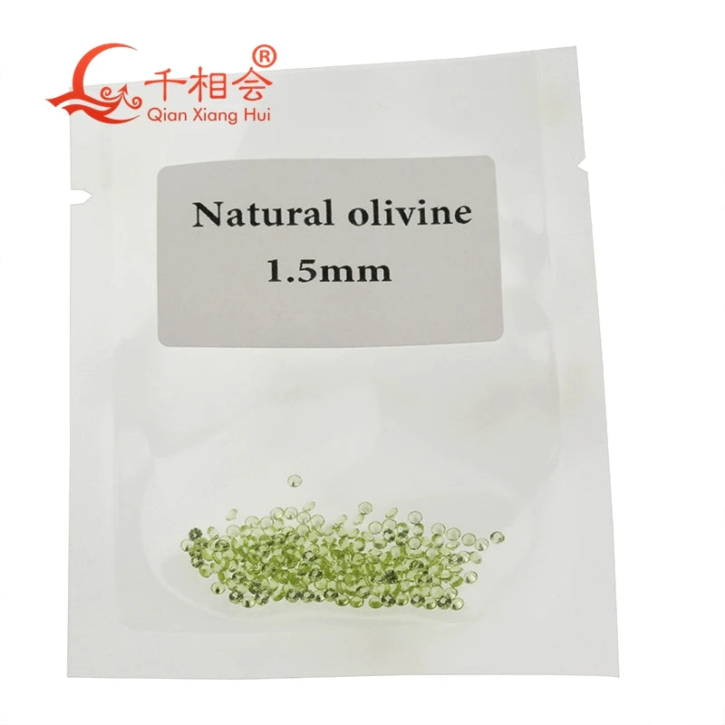 Natural Olivine Peridot Green Round Shape Diamond Cut Loose Gemstone