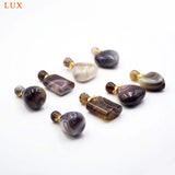 Natural Persian Agates Perfume Bottle Pendant for Necklace