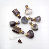 Natural Persian Agates Perfume Bottle Pendant for Necklace