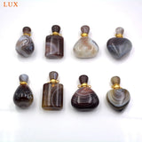 Natural Persian Agates Perfume Bottle Pendant for Necklace