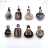 Natural Persian Agates Perfume Bottle Pendant for Necklace