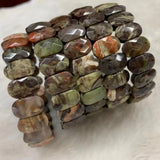 Rainforest Agate Beads Bracelet Gemstone Bangle