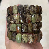 Rainforest Agate Beads Bracelet Gemstone Bangle