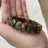 Rainforest Agate Beads Bracelet Gemstone Bangle