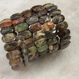 Rainforest Agate Beads Bracelet Gemstone Bangle