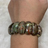 Rainforest Agates Bracelet Natural Stone Beads DIY Jewelry