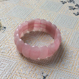 Rose Quartz Stone Beads Bracelet - Natural Gemstone DIY Jewelry