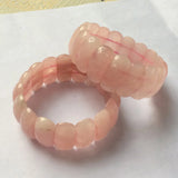 Rose Quartz Stone Beads Bracelet - Natural Gemstone DIY Jewelry