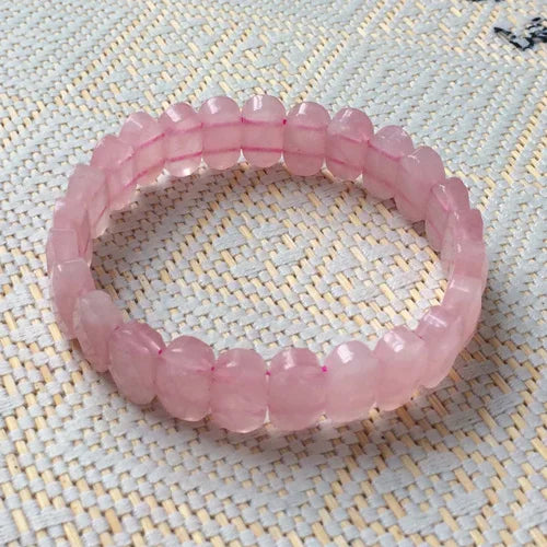 Rose Quartz Stone Beads Bracelet for Women DIY Jewelry
