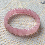 Rose Quartz Stone Beads Bracelet for Women DIY Jewelry