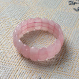 Rose Quartz Stone Beads Bracelet - Natural Gemstone DIY Jewelry