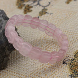 Rose Quartz Stone Beads Bracelet Natural Gemstone DIY Jewelry for Woman
