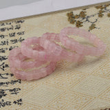 Rose Quartz Stone Beads Bracelet Natural Gemstone DIY Jewelry for Woman