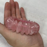 Rose Quartz Stone Beads Bracelet - Gem Stone DIY Jewelry for Women