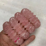 Rose Quartz Stone Beads Bracelet - Gem Stone DIY Jewelry for Women