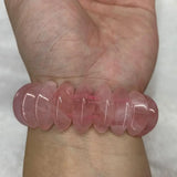 Rose Quartz Stone Beads Bracelet - Gem Stone DIY Jewelry for Women