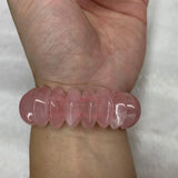 Rose Quartz Stone Beads Bracelet - Gem Stone DIY Jewelry for Women