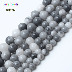 Hawks Eye Stone Beads for Jewelry Making 15in Strand 6/8/10mm Loose Beads