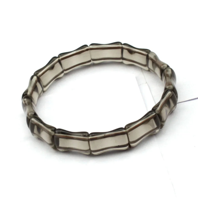 Natural Smoky Quartz Stone Beads Bracelet Gemstone DIY Jewelry