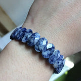 Sodalite Stone Beads Bracelet Natural Gemstone Bangle Fine Jewelry for Woman
