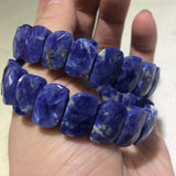 Natural Sodalite Stone Beads Bracelet Gemstone Bangle for Woman