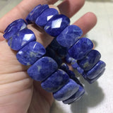 Natural Sodalite Stone Beads Bracelet Gemstone Bangle for Woman