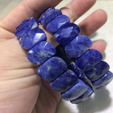 Natural Sodalite Stone Beads Bracelet Gemstone Bangle for Woman